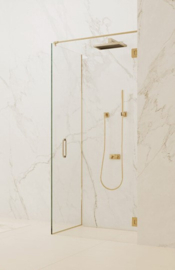 Douchecabine met mat brons beslag op aanvraag
