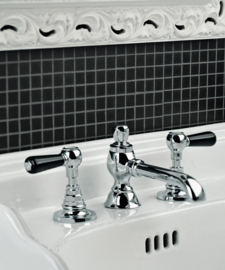 Klassieke thermostatische inbouwdouchekraan MB2142 met glijstang en douchekop, chroom