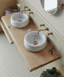 Retro opbouwkom Romantica 40cm rond