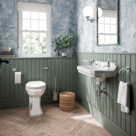 Staand toilet, back to wall, Burlington P14, wit ( D.3)