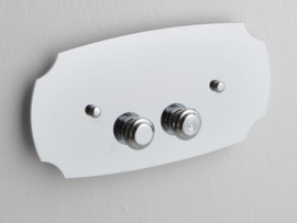 LA006 Toiletzitting voor LA toiletten , glans zwart, verchroomde soft close scharnieren ( A.6.1 )