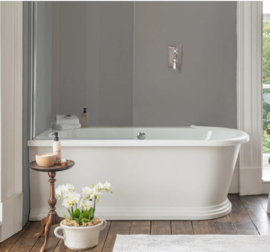 Klassiek douche hoekbad KSB0031 LINKS 170cm, wit met kleur optie