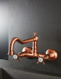 Klassieke keukenkraan wandmodel KS2252, chroom en 3 andere kleuren