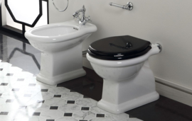 SLA006 toiletzitting voor SLA toiletten zwart met soft close scharnieren