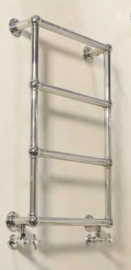 klassieke handdoekverwarming KSRA002  wandmodel INCL. kranen chroom