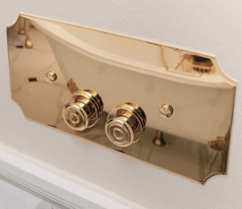KSWP003 retro gepolijst messing drukplaat voor Geberit UP320 Duofix sigma systemen