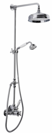 Klassieke badkraan MB2232 met Colonial grepen en handdouche, chroom