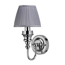 KSV0022 Klassieke badkamerlamp met kap in grijs of wit, chroom