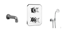 MB1840 klassieke inbouwbadkraan thermostaat set chroom