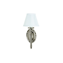 KSAL0015NI, klassieke wandlamp nikkel met witte of grijze kap