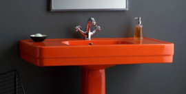 gekleurde wastafel BP9100 van 100cm breed, zonder zuil