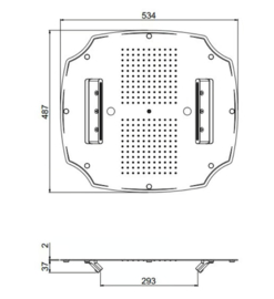 Inbouw thermostaatkraan MB2289 met douchekop 50x50cm met 2 watervallen, nozzles en een douche