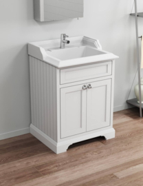 Klassiek Burlington badmeubel 65cm met 2 deuren, wit