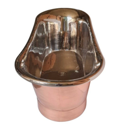 Koperen bad "MacAnn" KSB0083 met vernikkelde binnenkant 170 x71cm