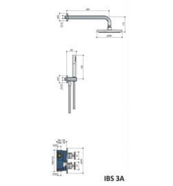 Hotbath Chap inbouwkraan set IBS3A, chroom