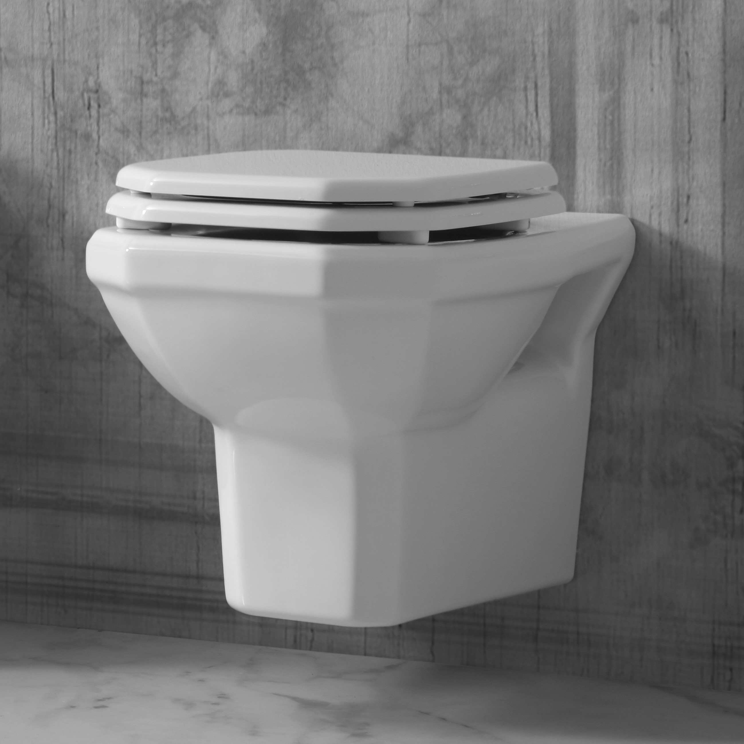 Klassiek wandtoilet 1920 retro model,wit