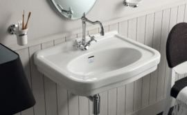 Klassieke wastafelkraan Macbath MB1806C, lavabokraan   hoge uitloop, chroom