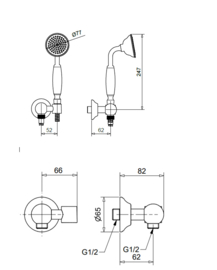 Klassieke inbouw thermostaat kraan set  MB2138C in het chroom (  A.3.0 )