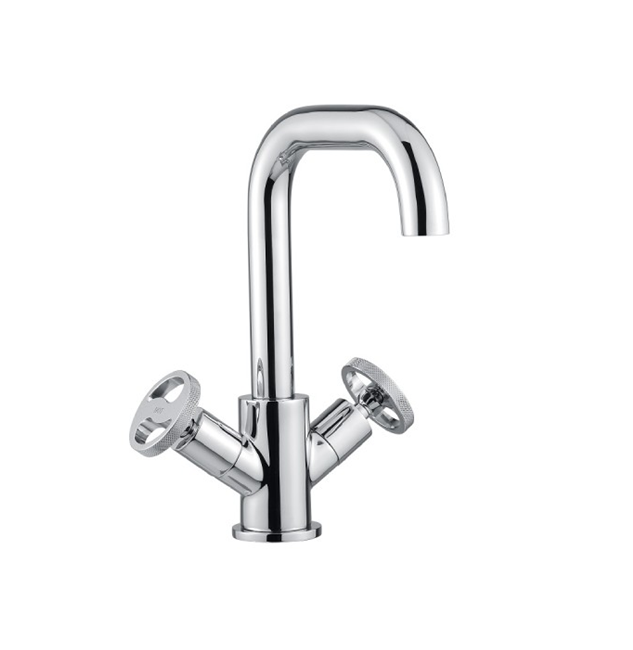 Industriële wastafelkraan MB4534 van de 1950 serie met klik afvoer, chroom