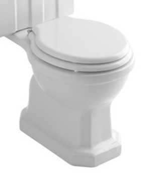 Toiletzitting BP900 serie wit met verchroomde scharnieren
