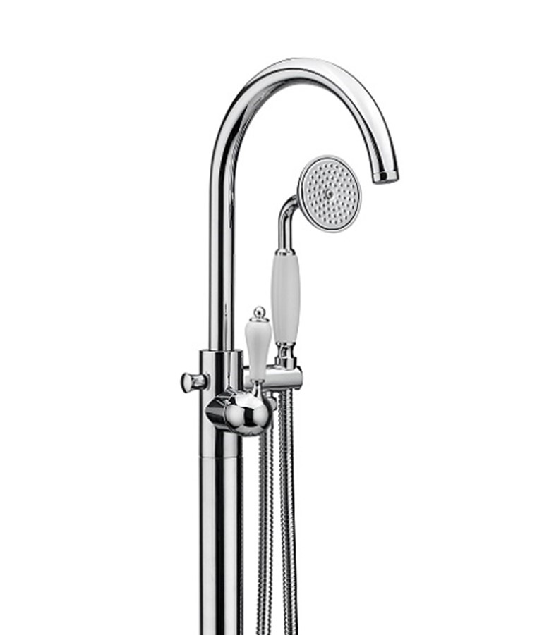 Klassieke wastafelkraan MB1156  Roxton serie compleet met pop up afvoer chroom