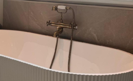 Klassieke thermostatische badkraan set KSKA031 in het brons