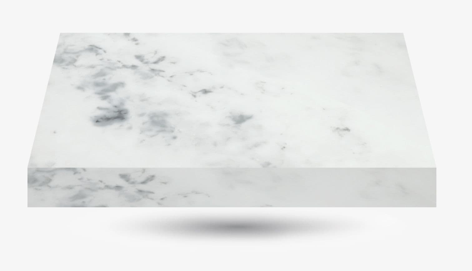 Klassiek halfrond meubel 65cm Burlington model FC5-BW65 met carrara look bovenblad