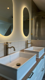 Klassieke thermostatische douchekraan set MB8201BR Colonial met 20cm douchekop, brons