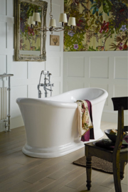 KSB0041 klassiek boot bad 170 x74cm met ingebouwde overloop chroom