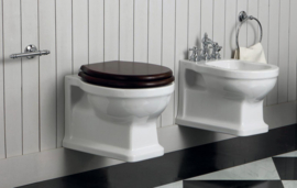LO002S Londra zitting wand LO918 wandtoilet, verchroomde scharnieren