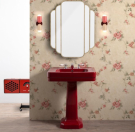 Retro wastafel 60cm in kleur met zuil, VT Wonen