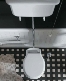 Landelijk toilet AO incl. klassieke hooghangende stortbak, SLA0106