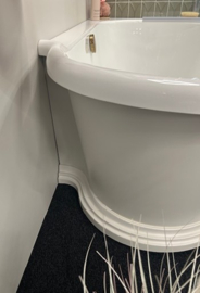 Klassiek hoek douche ligbad KSB0032 RECHTS, wit