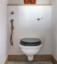Klassiek  staand toilet model "back to wall" KSTH002, wit