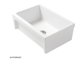 keramische wastrog Q500 75cm met afvoer rvs