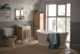 KSB0041 klassiek boot bad 170 x74cm met ingebouwde overloop chroom