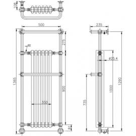 KSR0008 klassieke radiator wandmodel