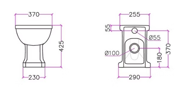 Back to wall toilet BP922