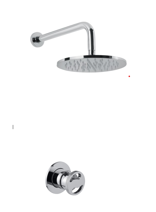 Industriële minimalistische douchemengkraan MB4530 van de 1950 serie
