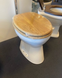 Vlakspoel toilet AO compleet met een hooghangende stortbak en verchroomde valpijp