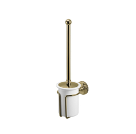 A8 Burlington toiletborstel houder wand met wit porselein houder ( C.1.4 )