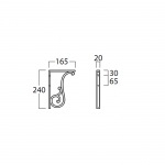 SLAMN metalen steunen tbv landelijke toilet SLA0106 en SLA0206