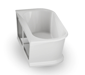 Klassiek back to wall bad KSB0030 inclusief verchroomde overloop, wit