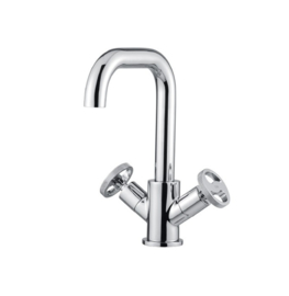 Industriële wastafelkraan MB4534 van de 1950 serie met klik afvoer, chroom