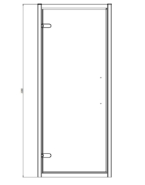 Klassieke douchedeur 85-89cm KSDD0012, chroom
