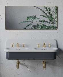dubbele wastafel in kleur 102cm