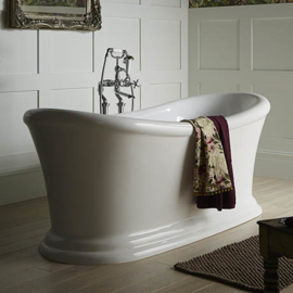 KSB0041 klassiek boot bad 170 x74cm met ingebouwde overloop chroom