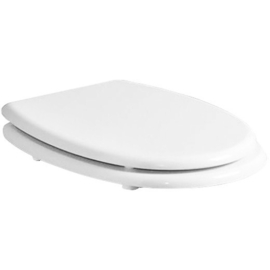 Toilet zitting wit, AR002BR  bronzen scharnieren voor Arcade toiletten