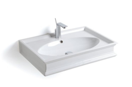 Klassieke opbouw wastafel "Majerling" met 1 of 3 kraangaten