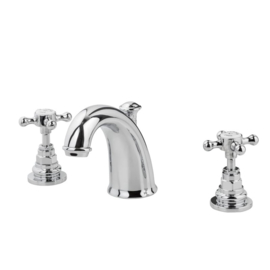 Klassieke wastafelkraan MB1801C, chroom met pop up afvoer ( A.2.6 )